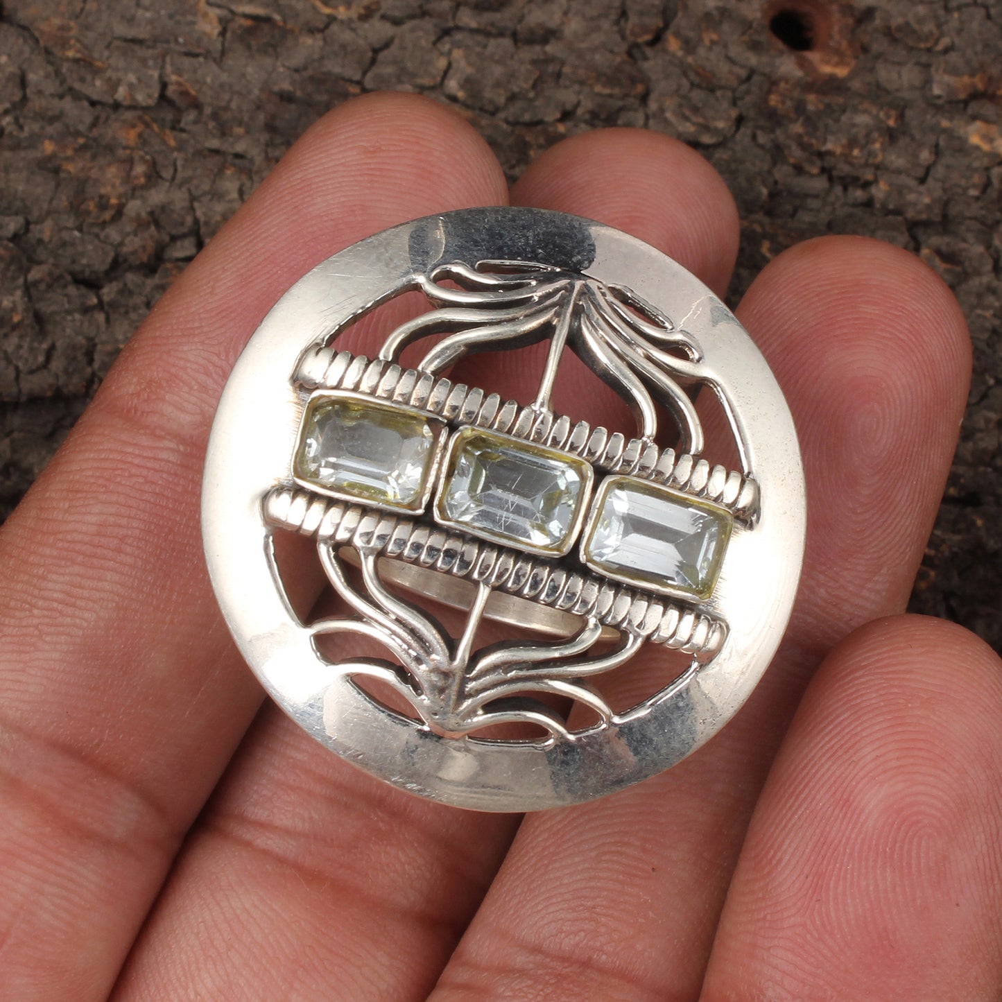 Natural Blue Topaz Ring Handmade Designer Boho 925 Sterling Silver Artisan Gemstone Ring Birthstone Jewelry