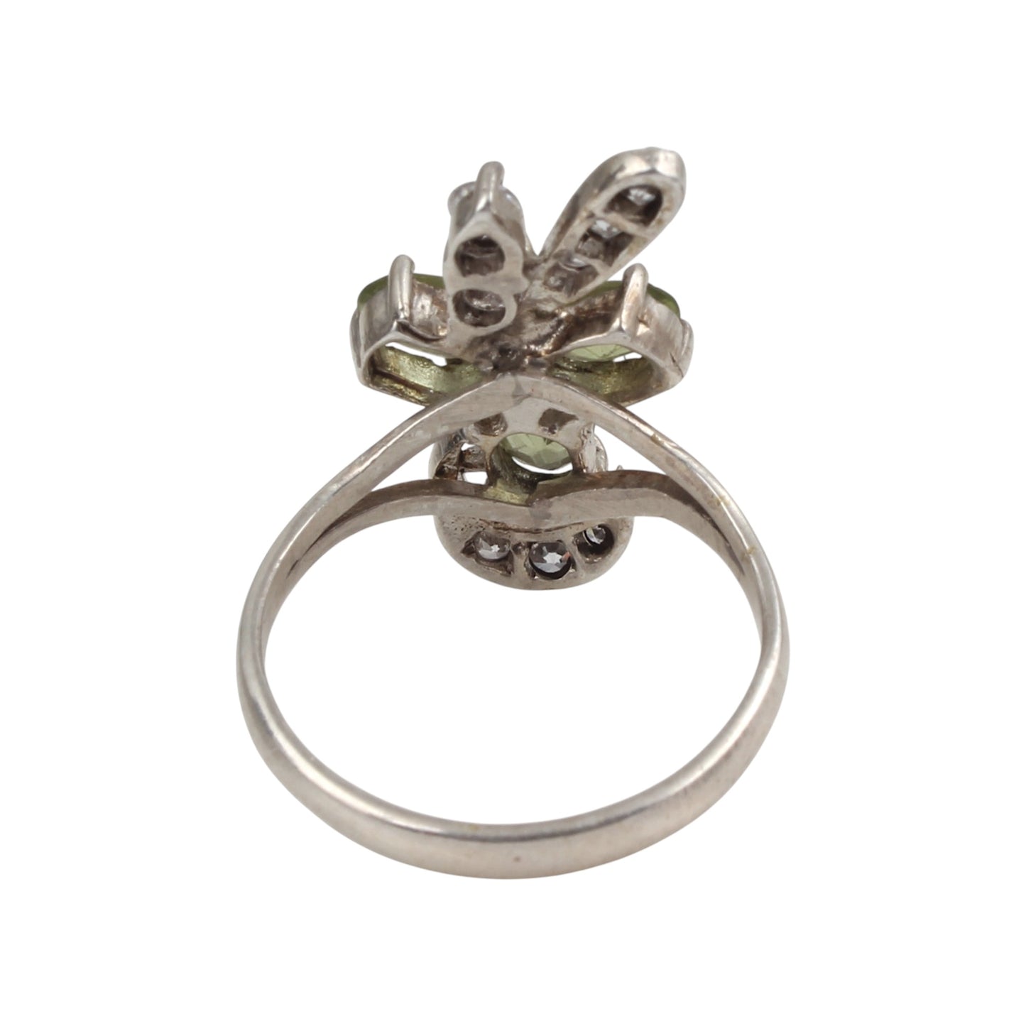 Peridot Ring with Cubiz Zirconia Handmade 925 Sterling Silver August Birthstone Ring Prong Setting Jewelry