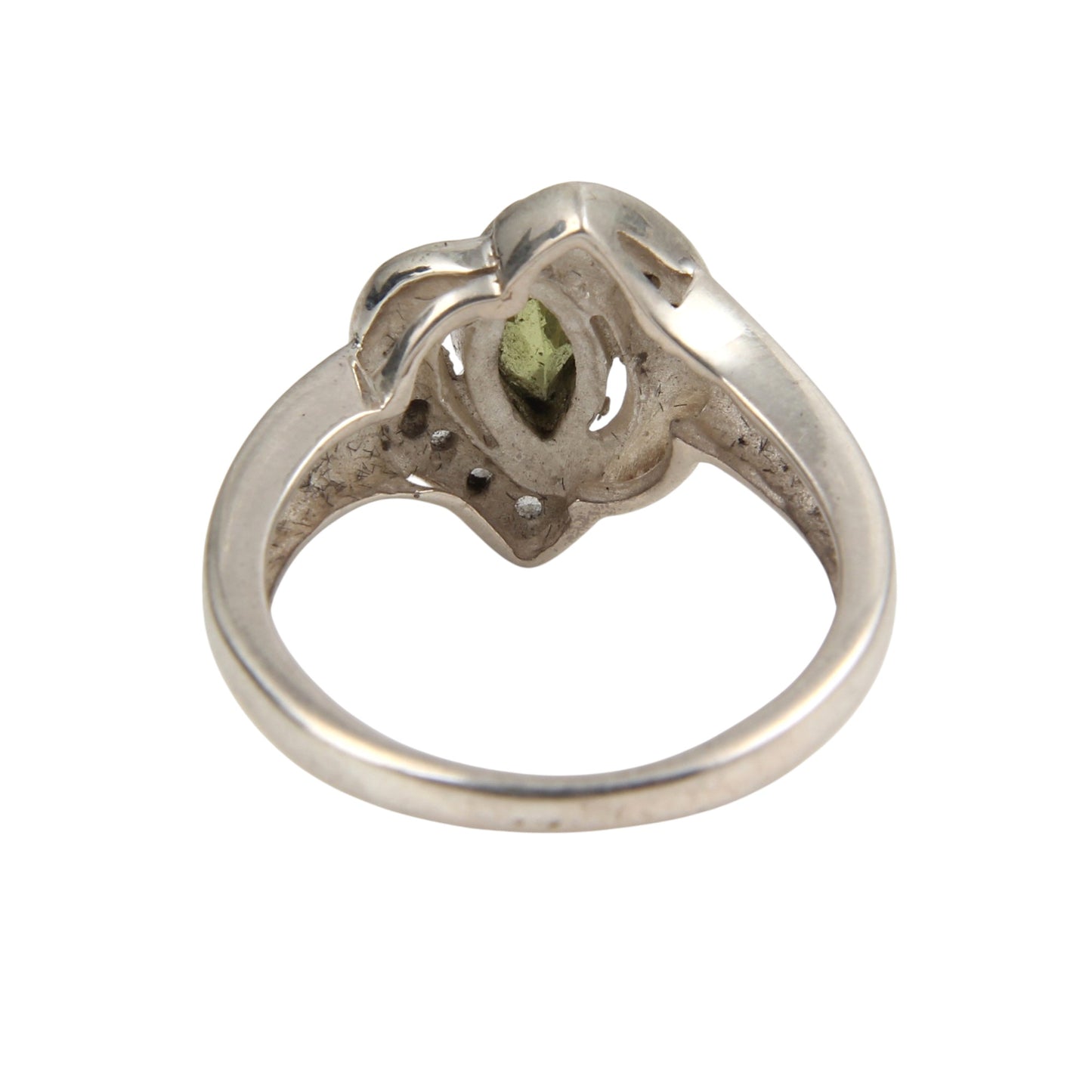 Natural Peridot Ring with Cubiz Zirconia Handmade Designer 925 Sterling Silver August Birthstone Ring