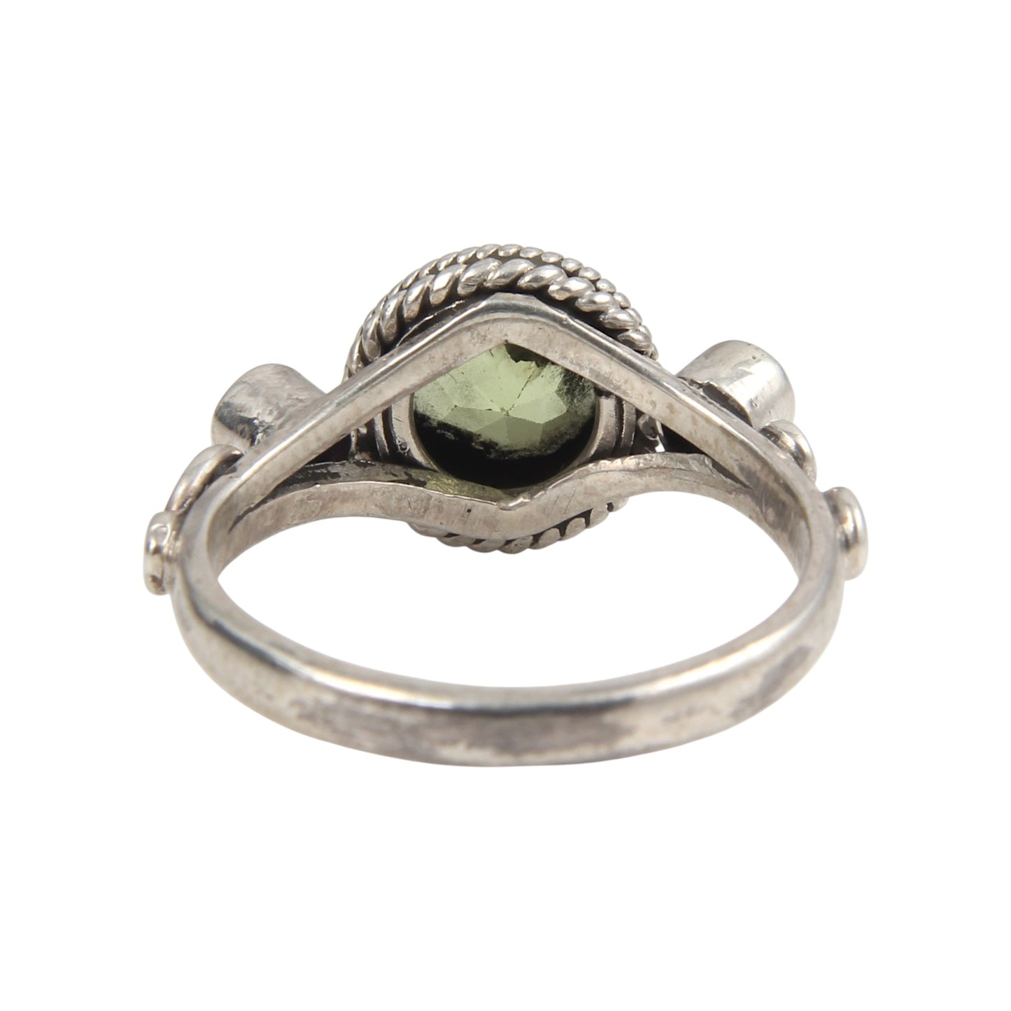 Natural Peridot Ring with Red Garnet Handmade Designer 925 Sterling Silver Designer Statement Ring