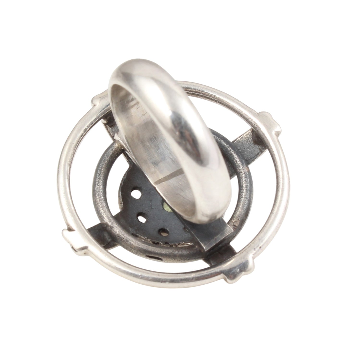 Geometric Style Peridot Ring Handmade Designer 925 Sterling Silver Cocktail Ring August Birthstone Jewelry Gift For Her