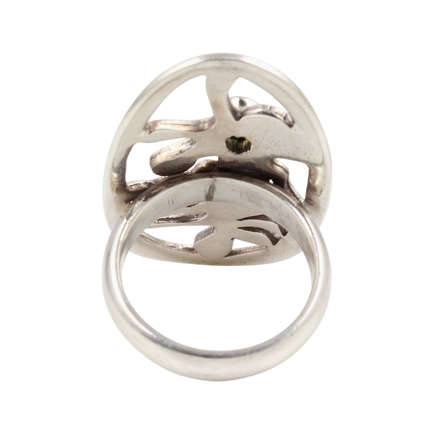 925 Sterling Silver Handmade Natural Faceted Peridot Gemstone Oval Ring August Birthstone Jewelry Rings For Women