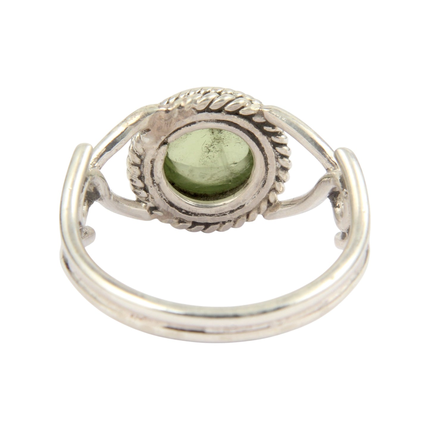 Peridot Ring in 925 Sterling Silver Handcrafted Round Gemstone Ring August Birthstone Jewelry