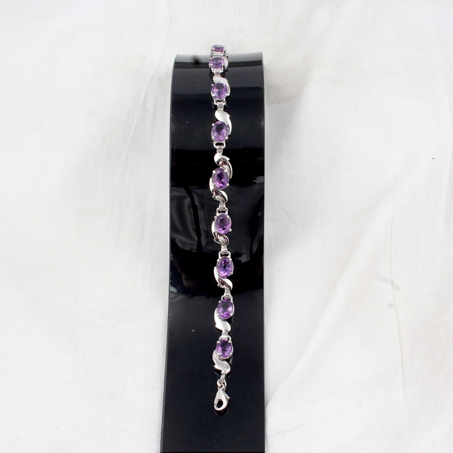 Lovely Charm Amethyst Bracelet 925 Sterling Silver Amethyst Jewelry February Birthstone Bracelet Gift For Her