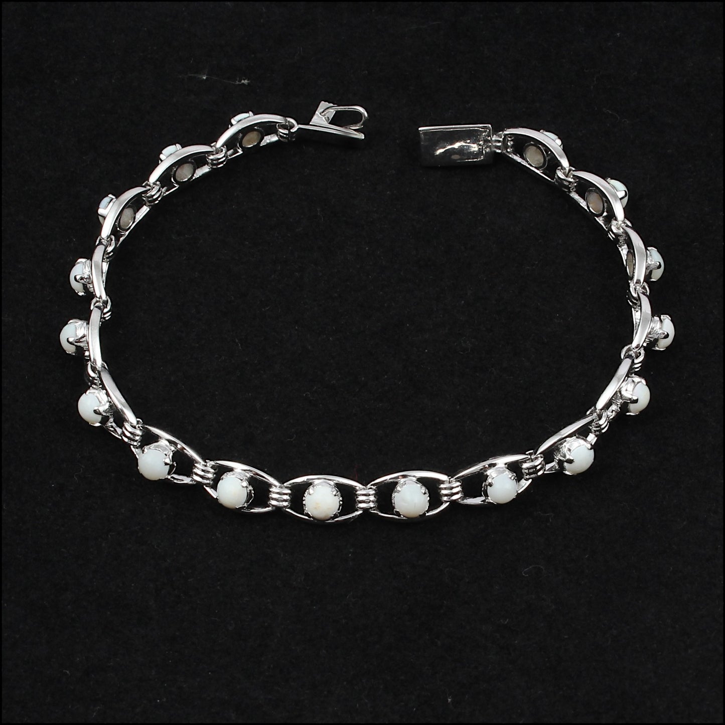 Ethiopian Fire Opal Bracelet 925 Sterling Silver Chain Bracelet Opal Bracelet Round Cut Stone Charm Bracelet