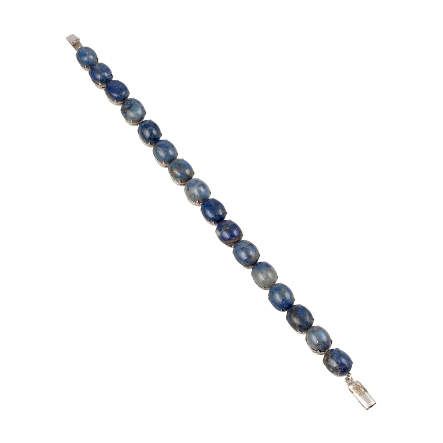 Natural Lapis Lazuli Bracelet Handmade 925 Sterling Silver Prong Setting Lapis Bracelet Birthday Anniversary Gift For her