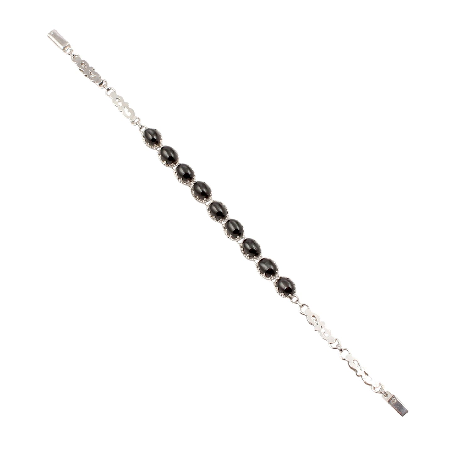 Black Star Bracelet in 925 Sterling Silver Handmade Prong Setting Star Diopside Bracelet Jewelry