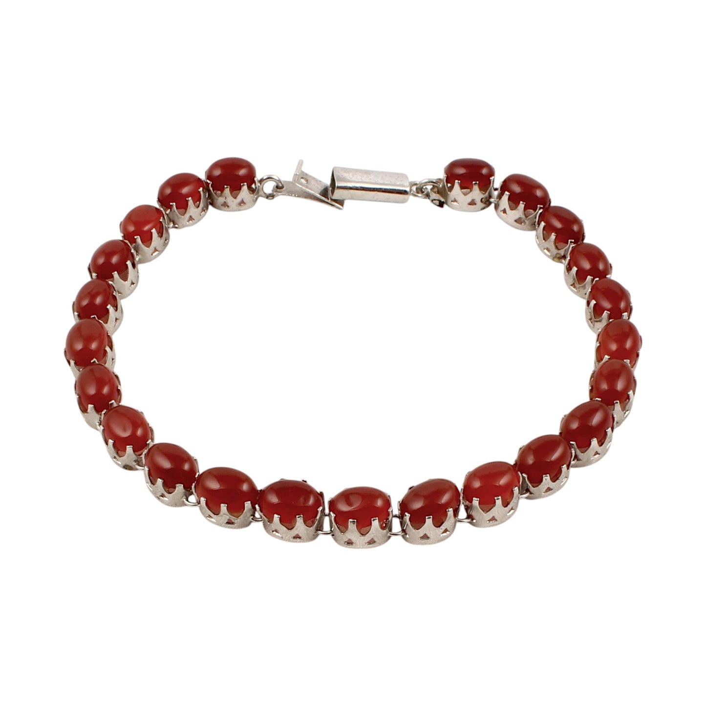 Red Onyx Bracelet Handmade Oval Gemstone Prong Setting 925 Sterling Silver Bracelet Birthday Anniversary Gift For her