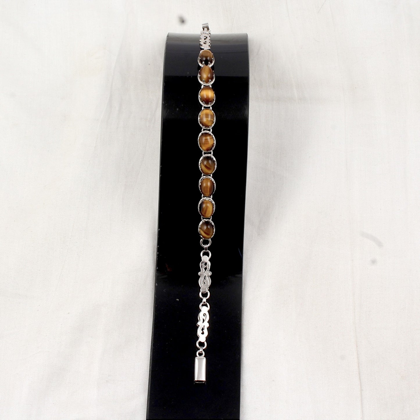 Tiger's Eye Bracelet Handmade Oval Gemstone Prong Setting 925 Sterling Silver Bracelet Birthday Anniversary Gift For her