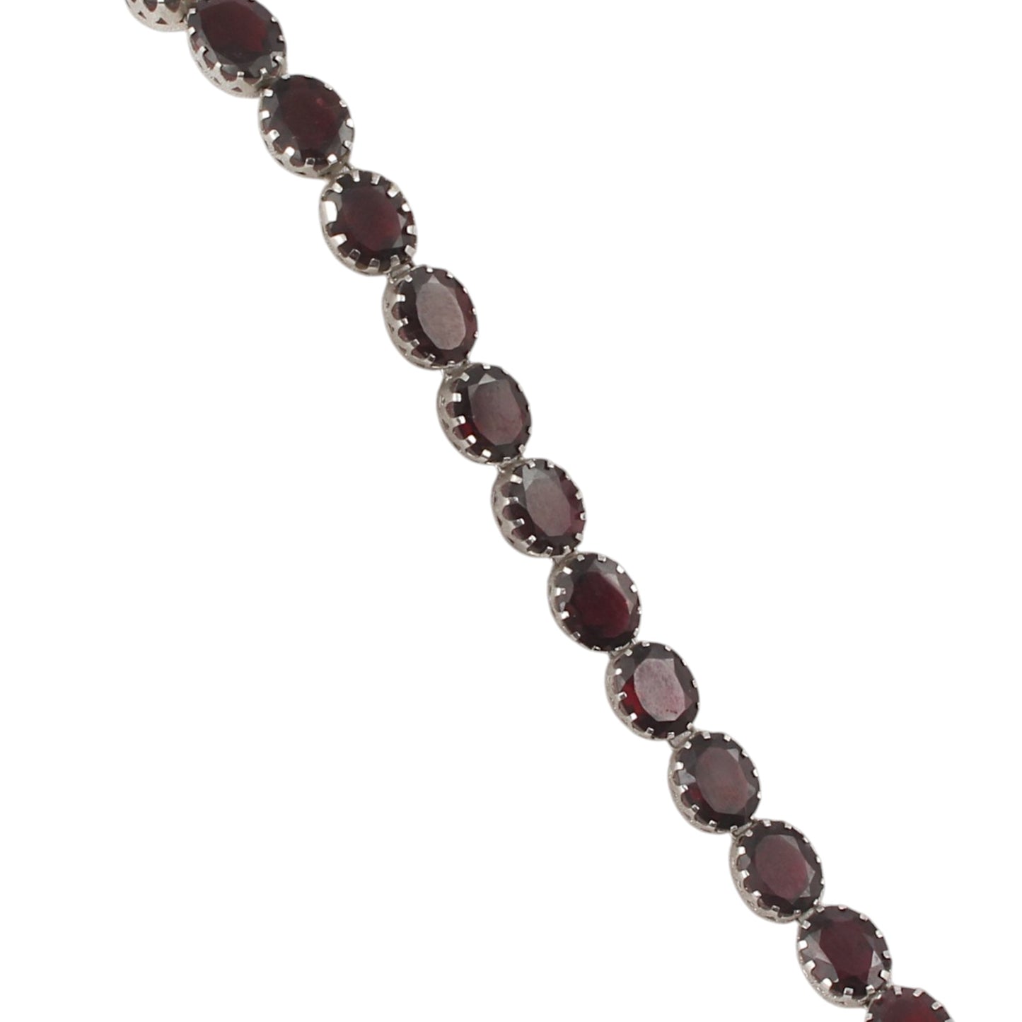 Natural Red Garnet Bracelet 925 Sterling Silver Faceted Garnet Gemstone Jewelry January Birthstone Bracelet