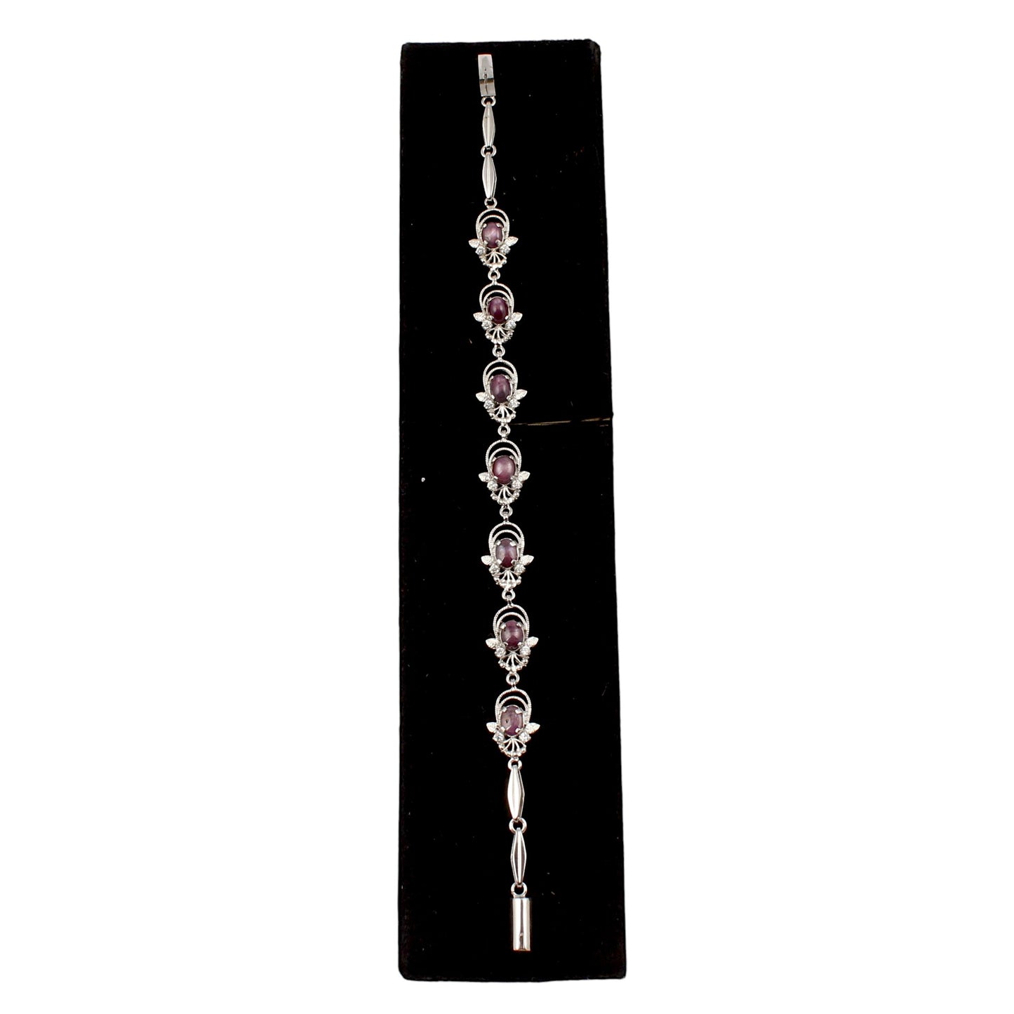 Star Ruby Bracelet with CZ Handmade 925 Sterling Silver Designer Ruby Bracelet Birthday Gift For Her