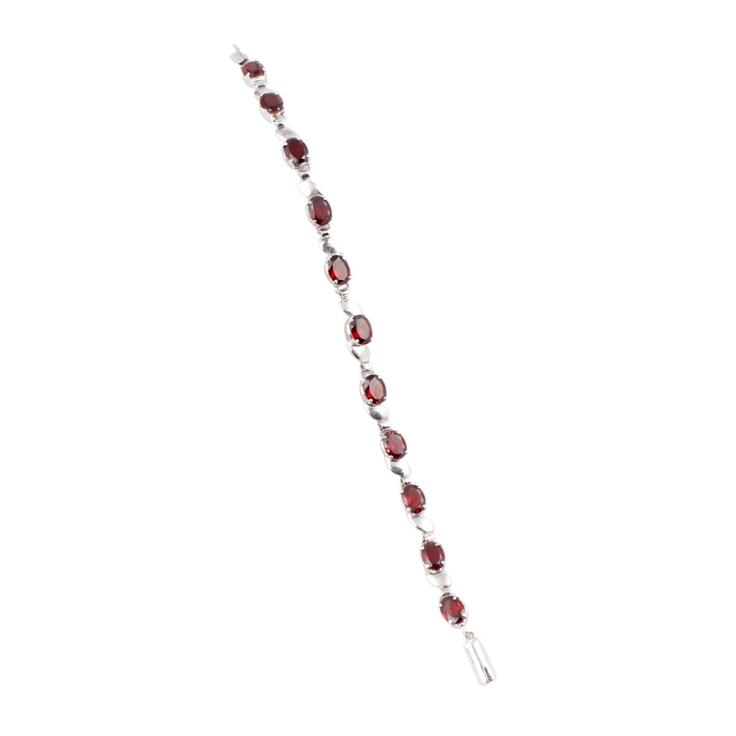 Red Garnet Bracelet 925 Sterling Silver Faceted Garnet Gemstone Jewelry January Birthstone Gift For Her