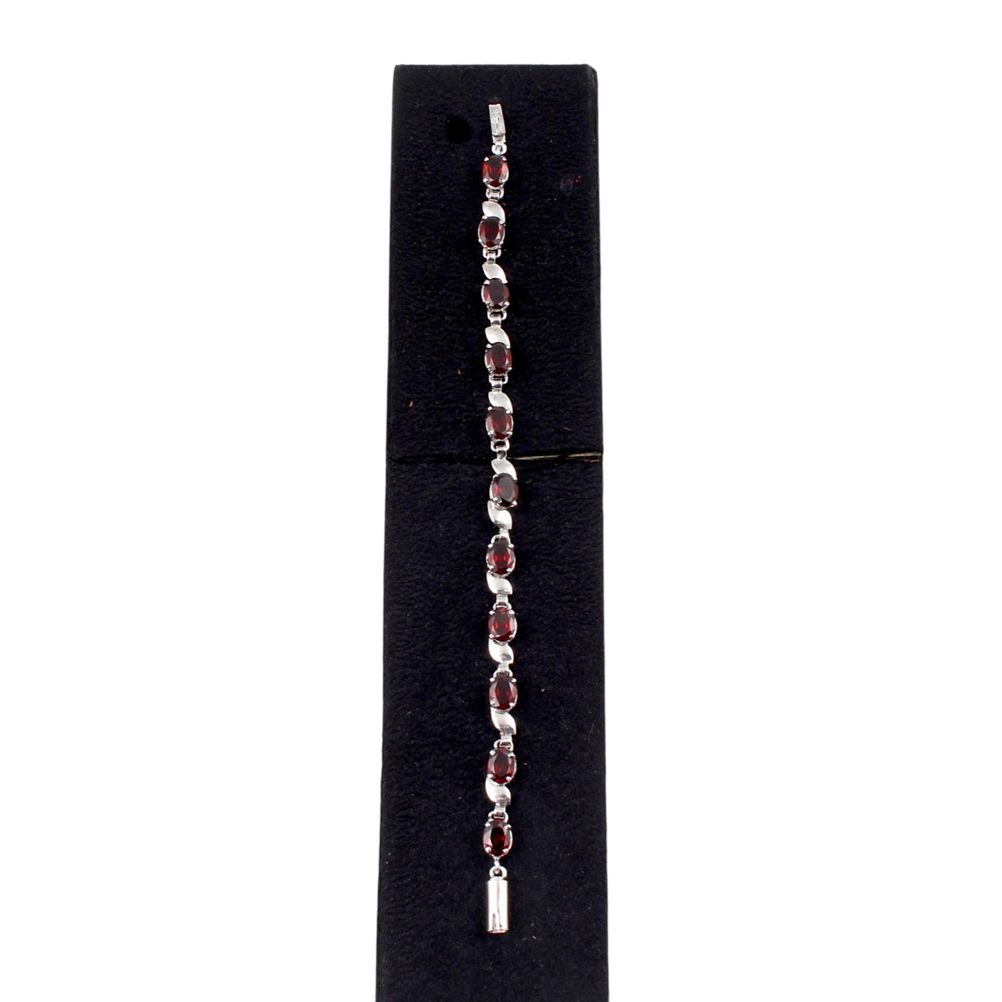 Red Garnet Bracelet 925 Sterling Silver Faceted Garnet Gemstone Jewelry January Birthstone Gift For Her