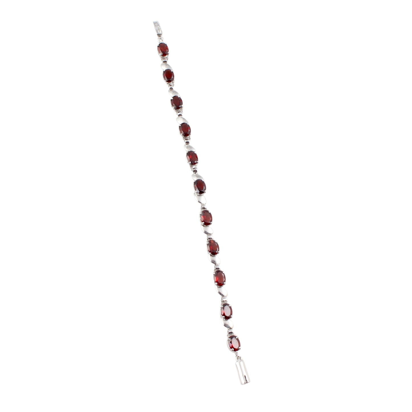Red Garnet Bracelet 925 Sterling Silver Faceted Garnet Gemstone Jewelry January Birthstone Gift For Her