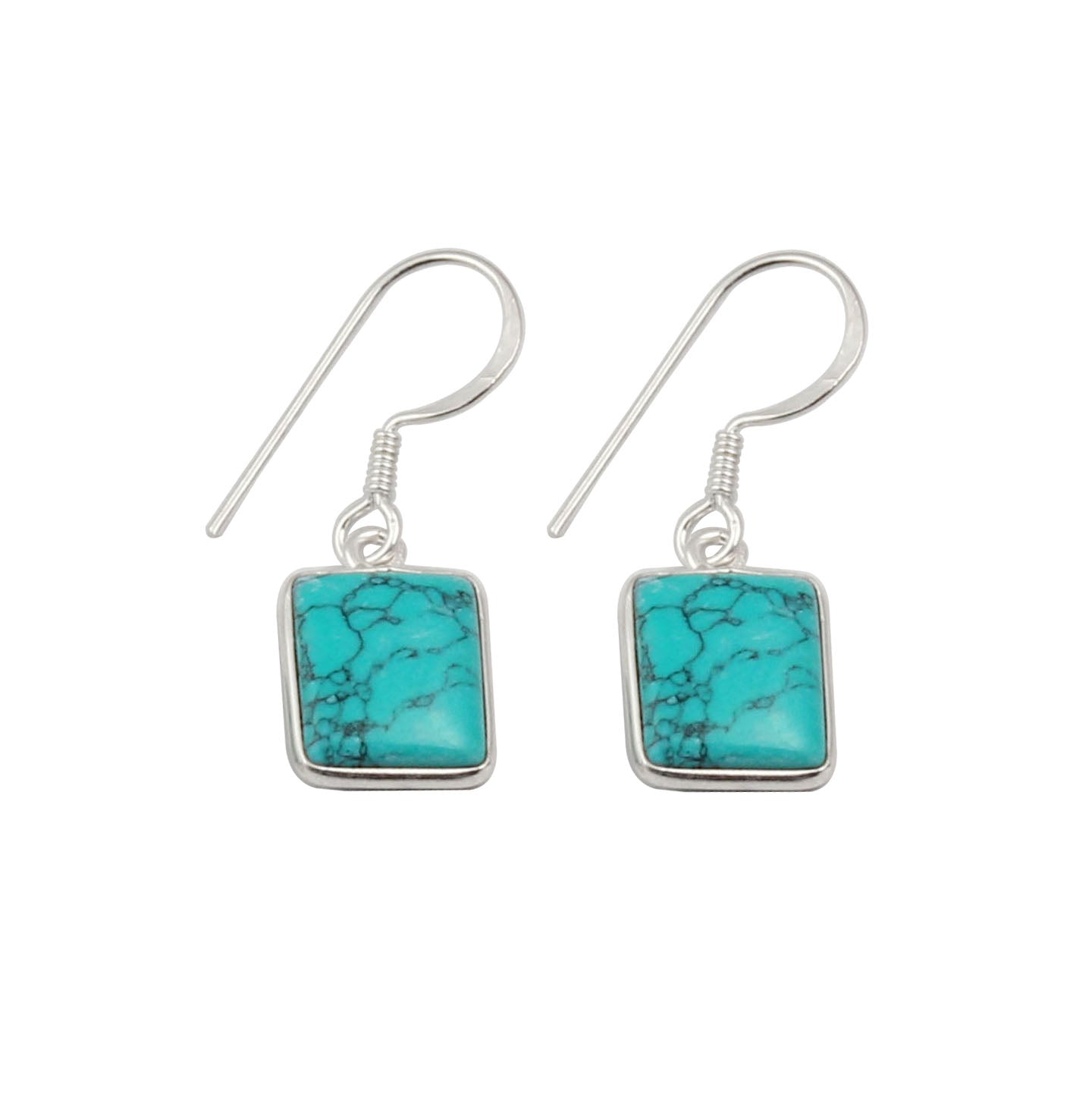 Turquoise Earrings 925 Sterling Silver Earrings Handmade Jewelry