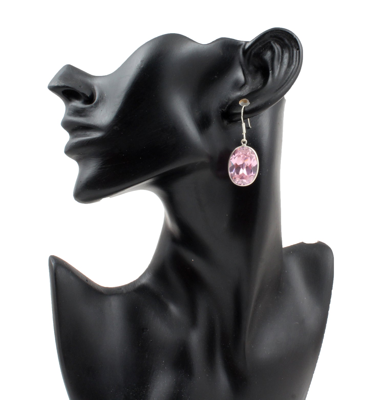 Pink Zircon Earrings with 925 Sterling Silver Handmade Faceted Stone Jewelry