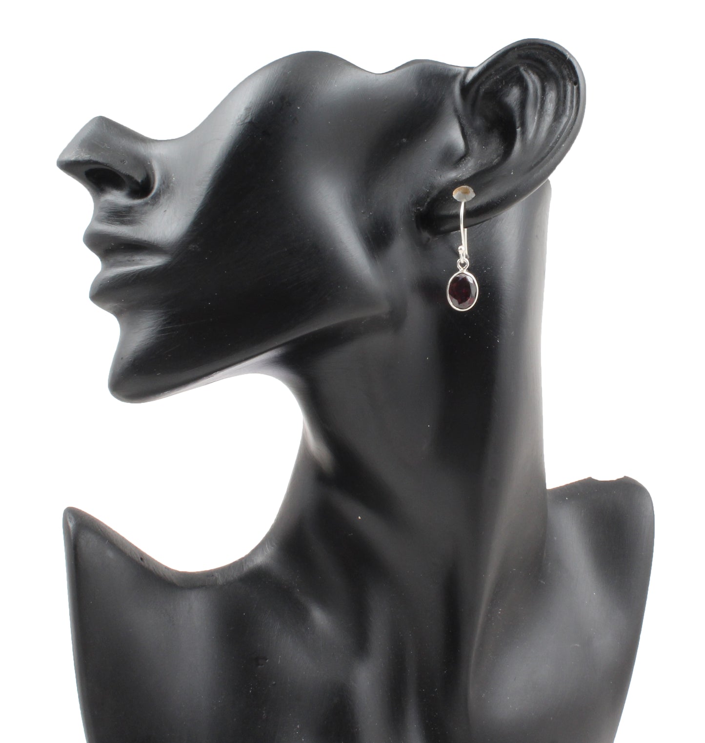 Red Garnet 925 Sterling Silver Earrings Birthstone Dangle Jewelry