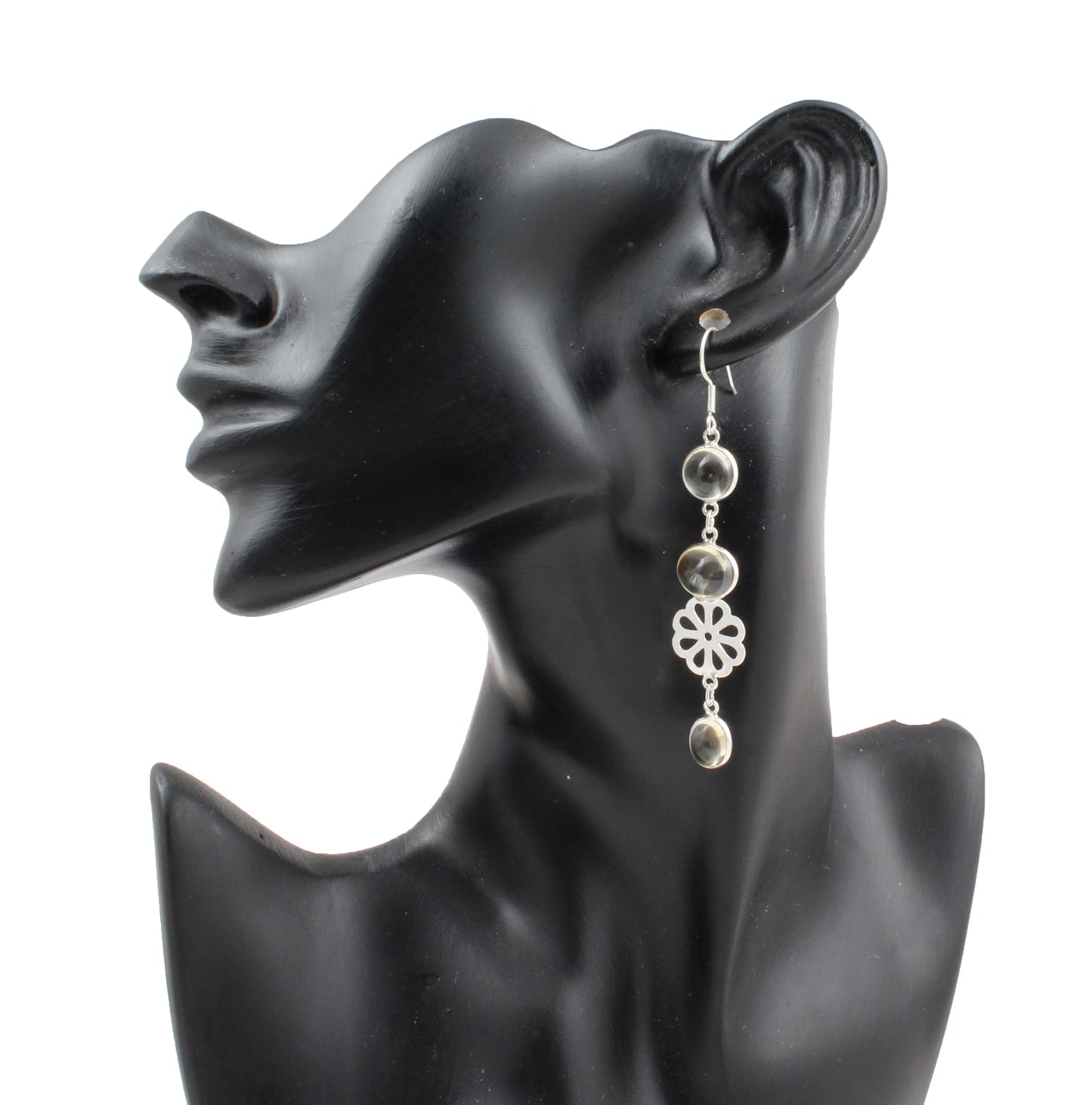 Long Yellow Citrine Earrings Handmade 925 Sterling Silver Dangle Gemstone Jewelry