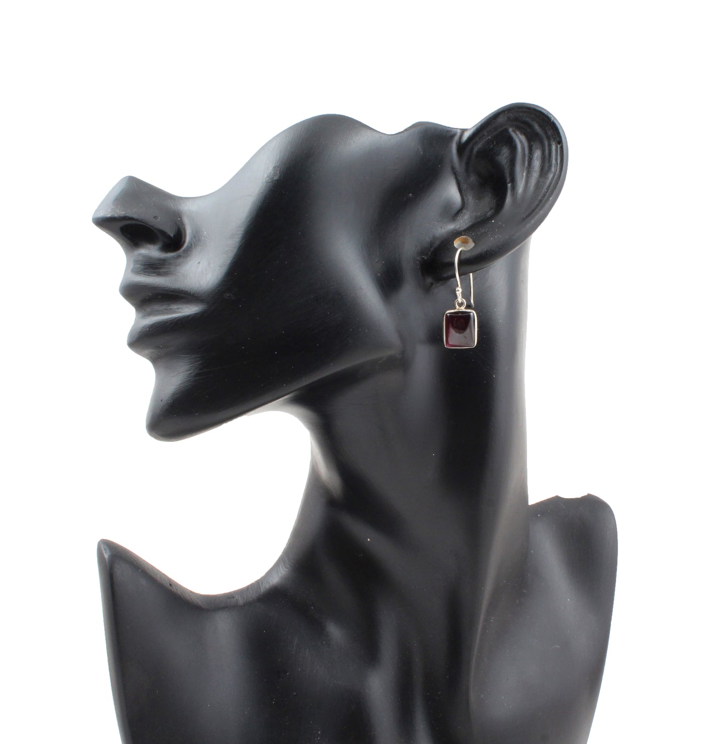 Red Garnet 925 Sterling Silver Earrings Handmade January Birthstone Jewelry