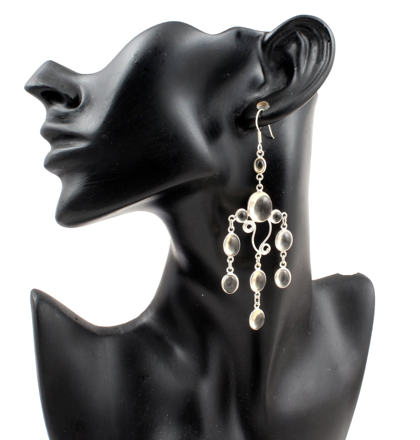 Chandelier Yellow Citrine 925 Sterling Silver Earrings Handmade Jewelry
