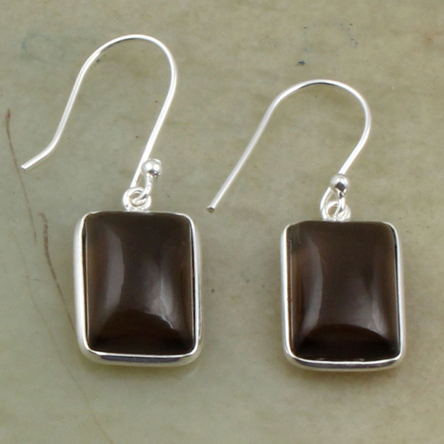 Smoky Quartz Earrings 925 Sterling Silver Earrings Handmade June Birthstone Silver Jewelry