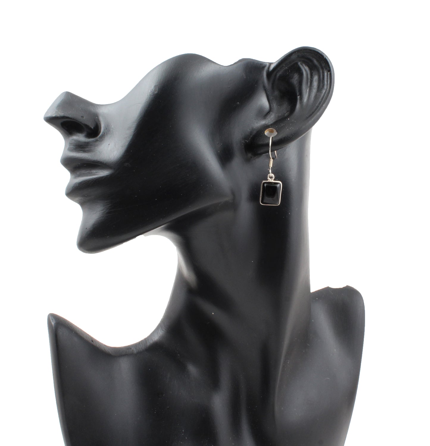 Black Onyx 925 Sterling Silver Earrings Natural Gemstone Dangle Jewelry