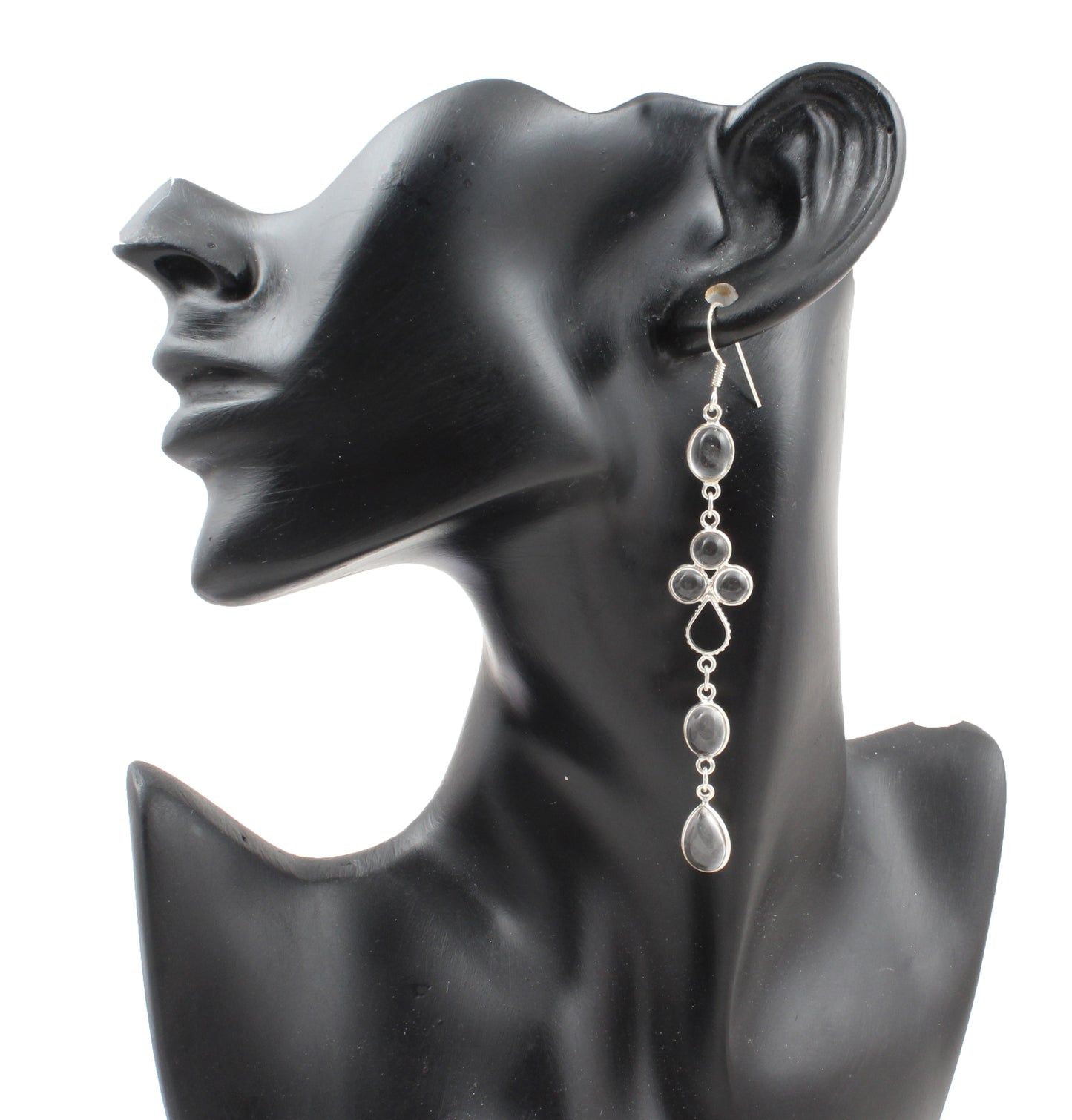 Crystal Quartz Earrings Handmade 925 Sterling Silver Jewelry