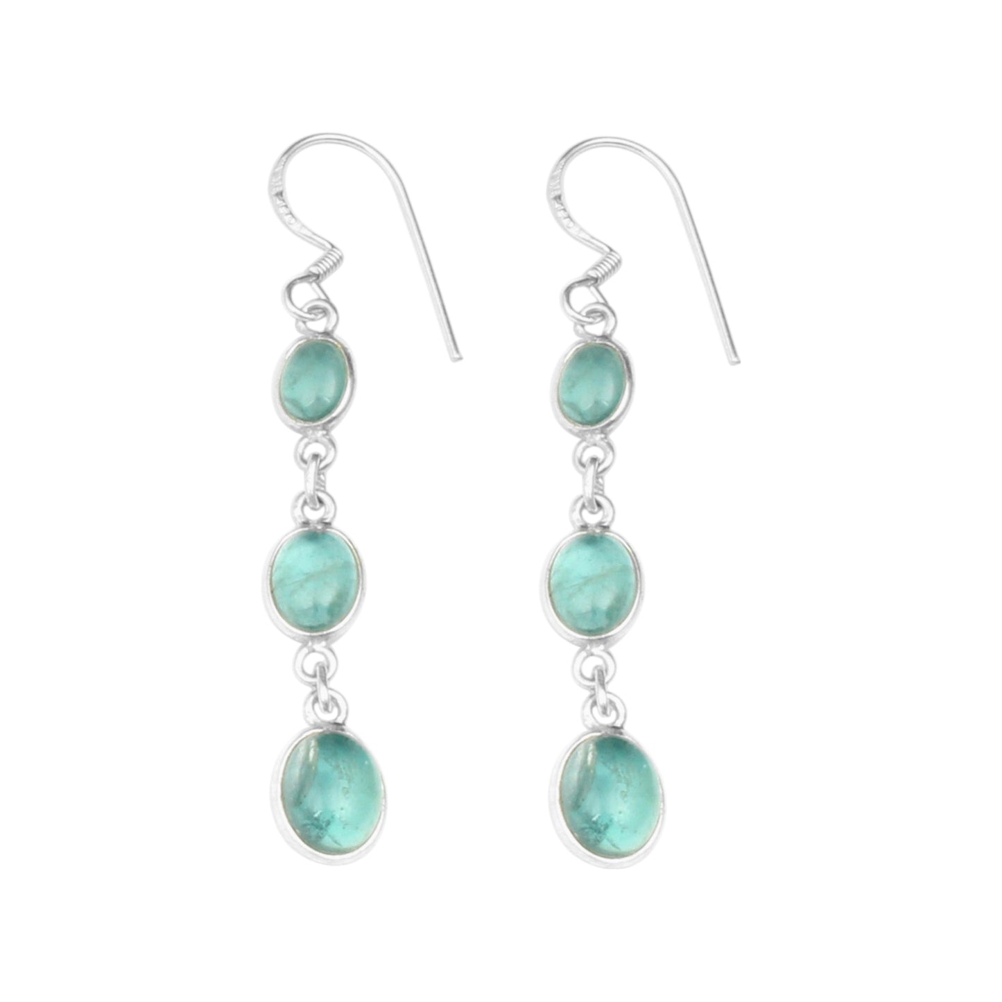 Natural Apatite Earrings 925 Sterling Silver Gemstone Jewelry