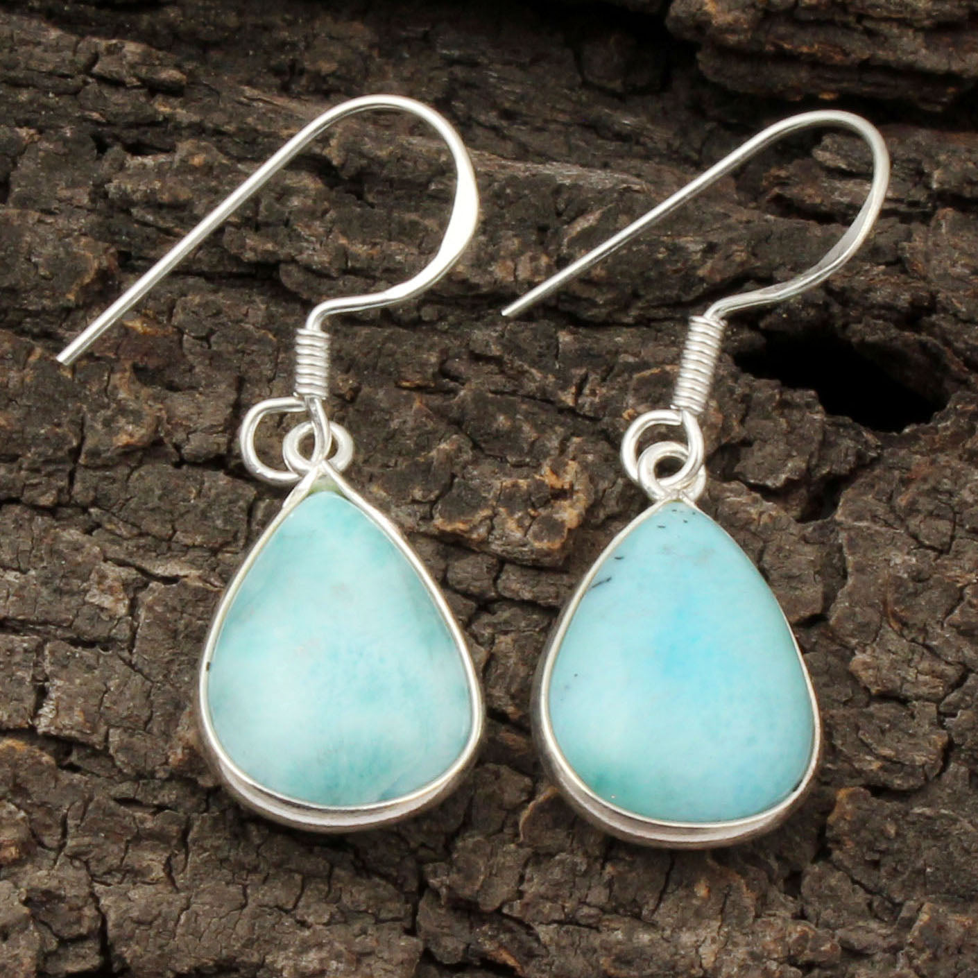 Dominican Larimar Earrings 925 Sterling Silver Earrings Dangle & Drop Earring for Women