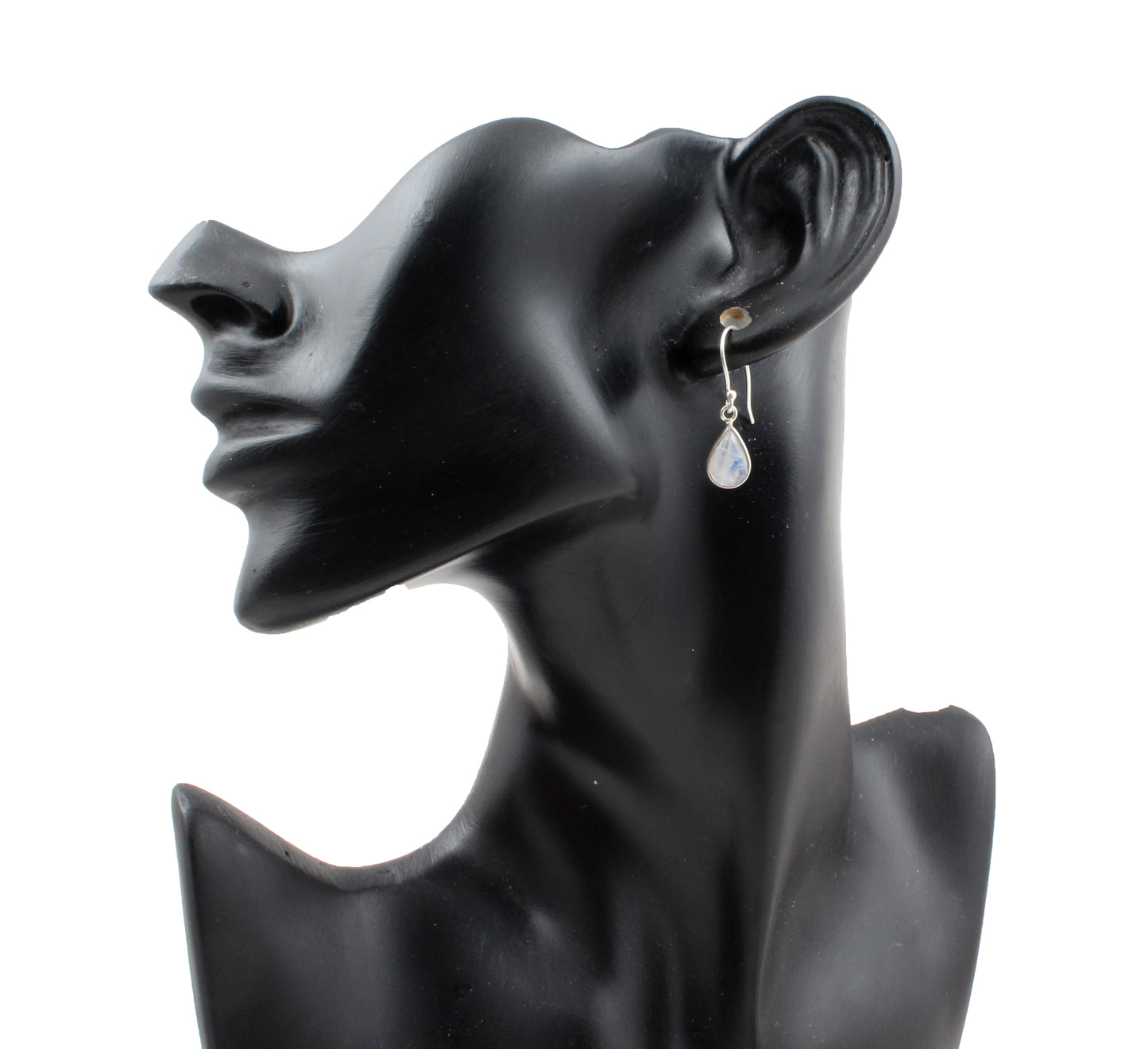 925 Sterling Silver Natural Rainbow Moonstone Earrings