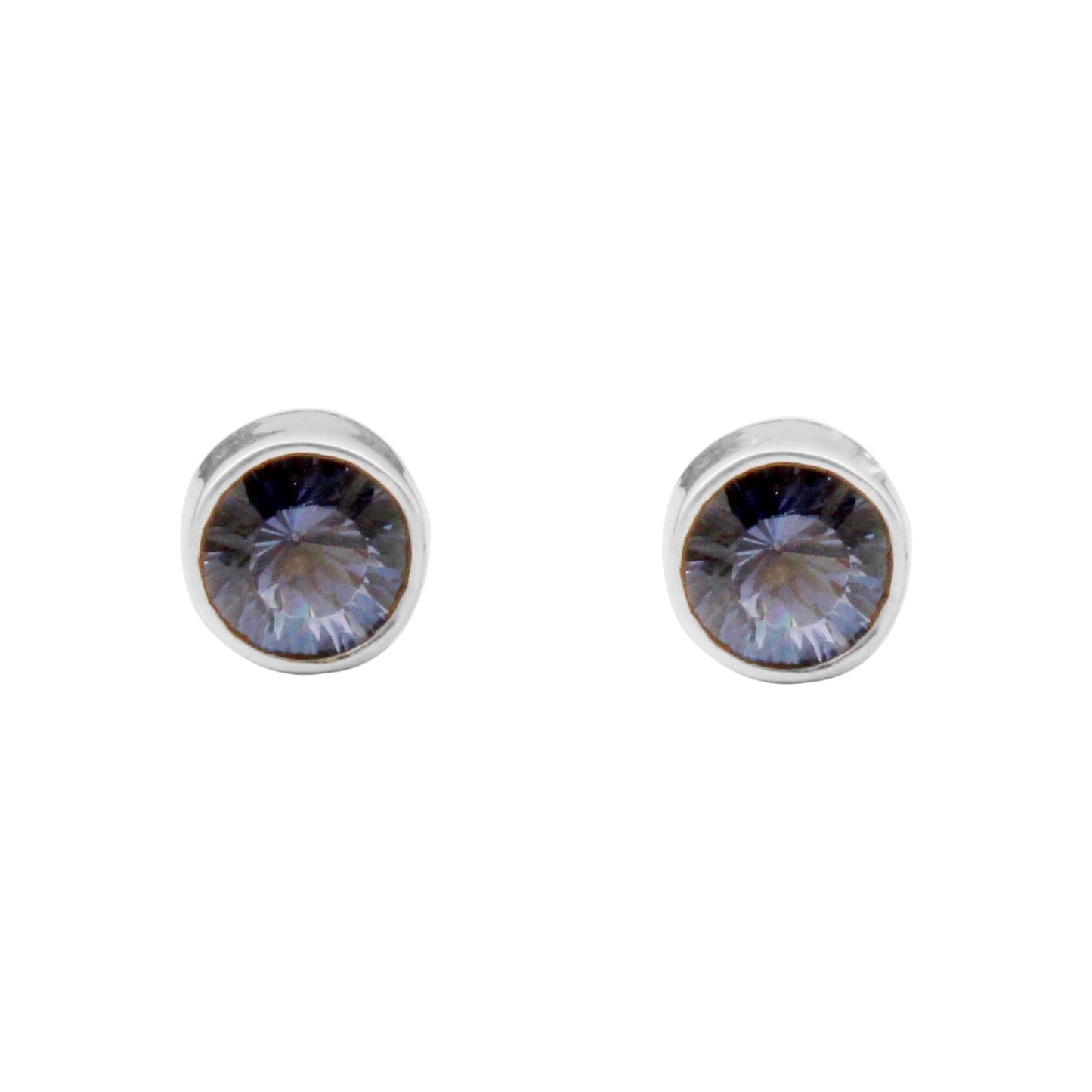 Mystic Topaz Stud Earrings Handmade 925 Sterling Silver Jewelry