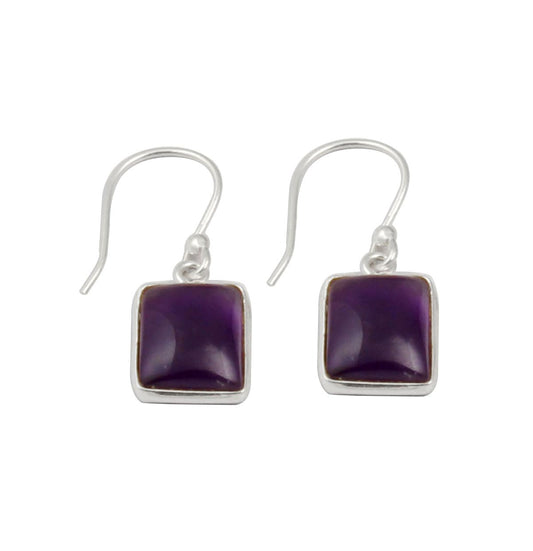 Amethyst Earrings in 925 Sterling Silver Loose Gemstone Dangle & Drop Silver Earrings