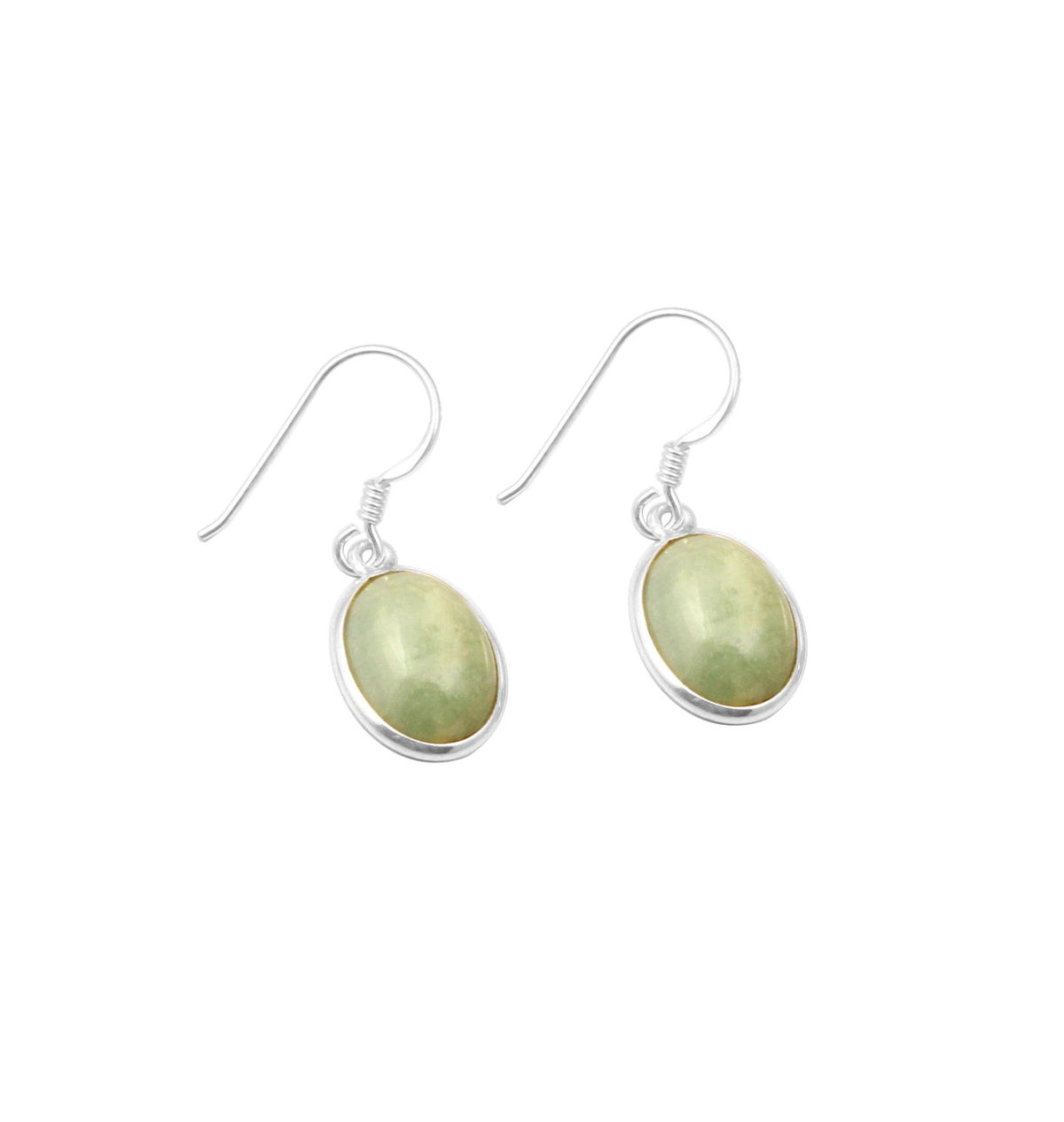 Natural Aquamarine Earrings Oval Shape Gemstone Earrings 925 Sterling Silver Bezel Setting Hook Earring Gift Idea