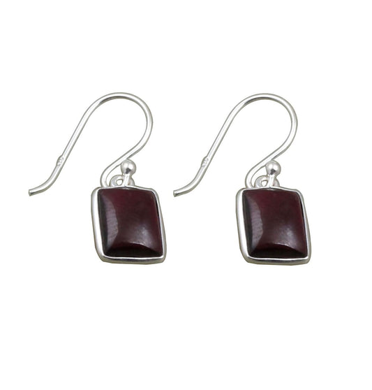 Red Garnet Earrings 925 Sterling Silver Earrings Handmade January Birthstone Gemstone Silver Jewelry Gift For Her