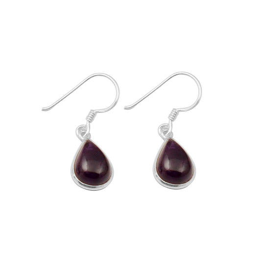 Natural Amethyst Dangle Earrings 925 Sterling Silver February Birthstone Jewelry Birthday Gift For Her