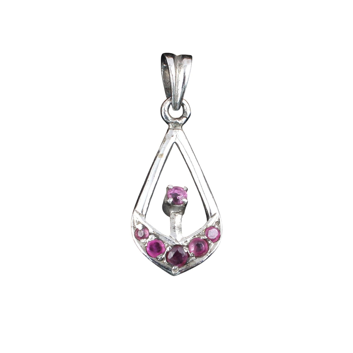 Natural Ruby Pendant 925 Sterling Silver July Birthstone Vintage Ruby Jewelry Handmade Gift For Her
