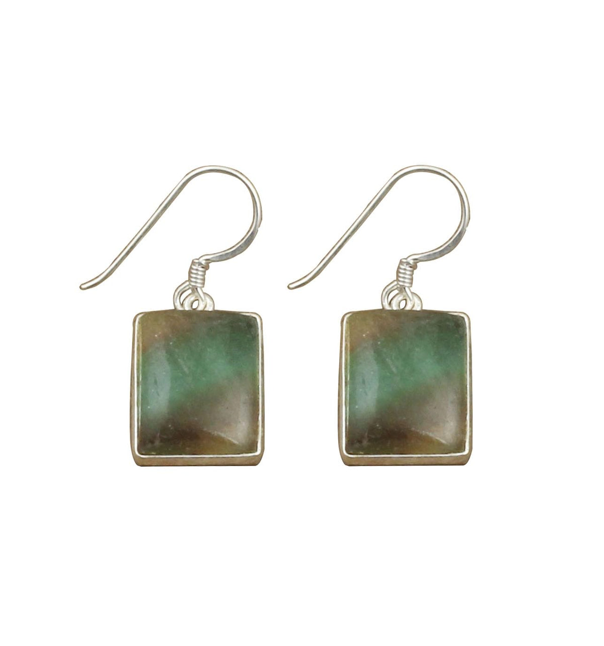 Fluorite 925 Sterling Silver Earrings Natural Gemstone Dangle Jewelry Gift For Her Earrings For Women