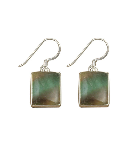 Fluorite 925 Sterling Silver Earrings Natural Gemstone Dangle Jewelry Gift For Her Earrings For Women