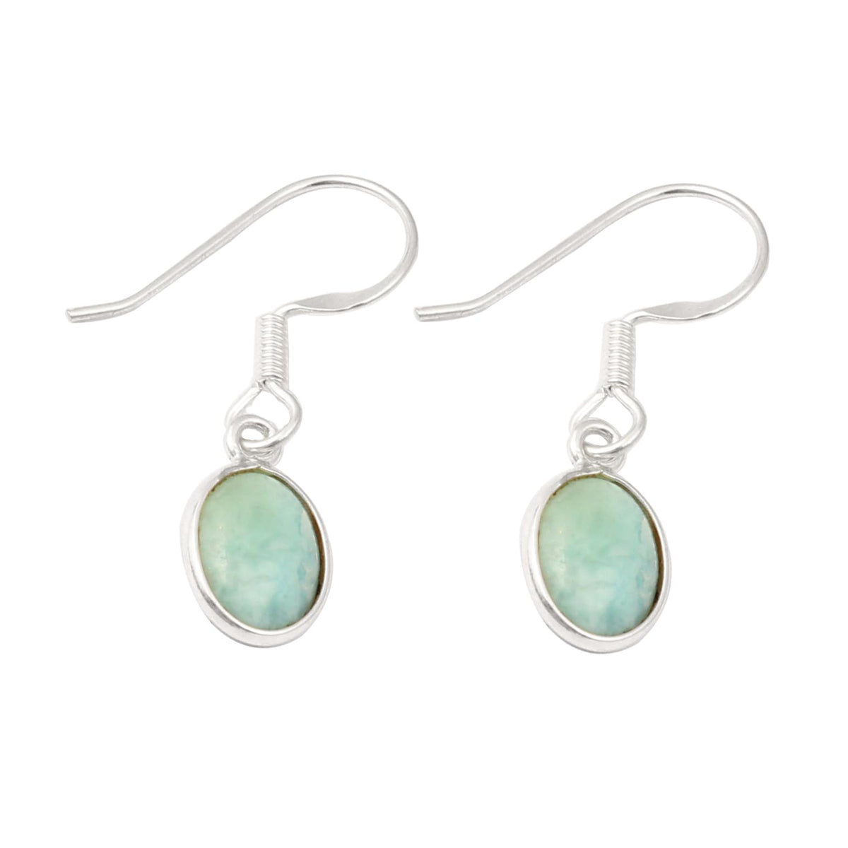 Dominican Larimar Earrings 925 Sterling Silver Lovely Earring Dangle Style Gift For Mom Larimar Jewelry