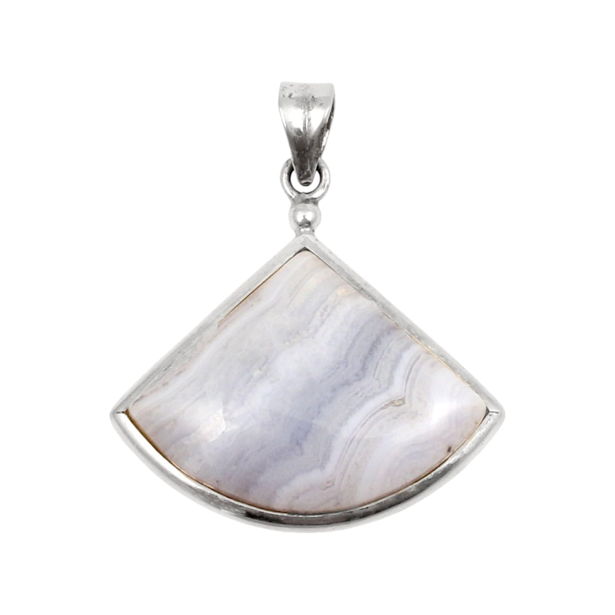 Blue Lace Agate Pendant Handmade 925 Sterling Silver Natural Gemstone Pendant Jewelry