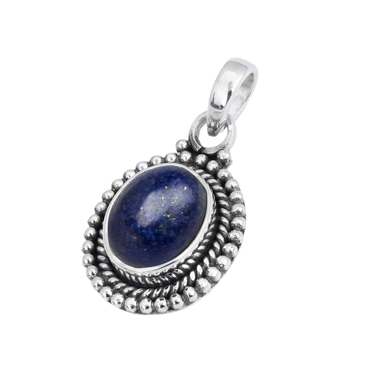 Lapis Lazuli Pendant 925 Sterling Silver Handmade Oval Gemstone Pendant for Women Designer Healing Jewellery Christmas Gift for Her, Wife, Mum, Sister