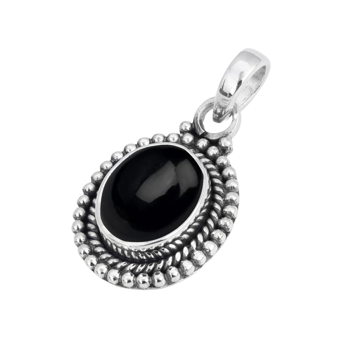 Black Onyx Pendant 925 Sterling Silver Handmade Oval Gemstone Pendant for Women Designer Healing Jewellery Christmas Gift for Her, Wife, Mum, Sister