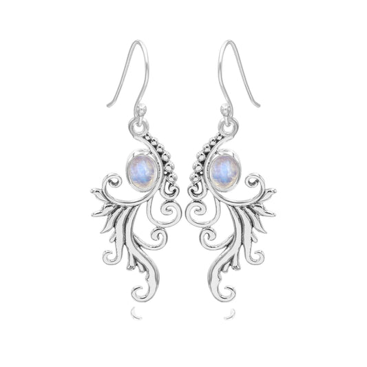 Moonstone Earrings 925 Sterling Silver Statement Drop Dangle Earrings for Women and Girls Birthday Gift for Her