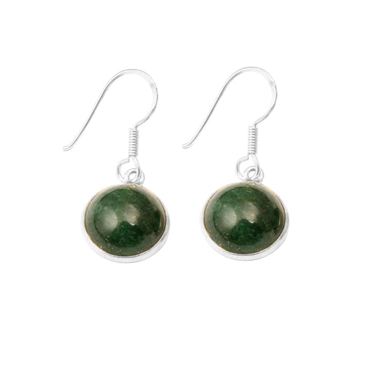 Natural Green Jade Stone Earrings August Birthstone 925 Sterling Silver Earrings for Women Green Gemstone Gifts for Women