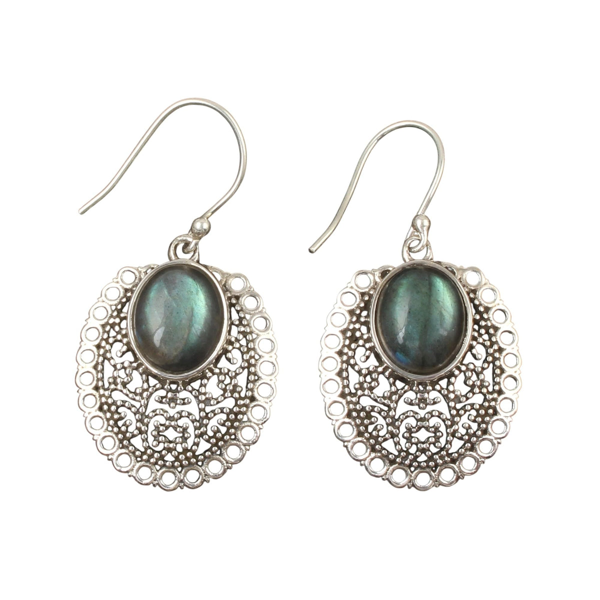 Blue Topaz, Labradorite Earrings Handmade Traditional Boho Natural Gemstone 925 Sterling Silver Designer Vintage Earrings (1, Sterling Silver, Labradorite)