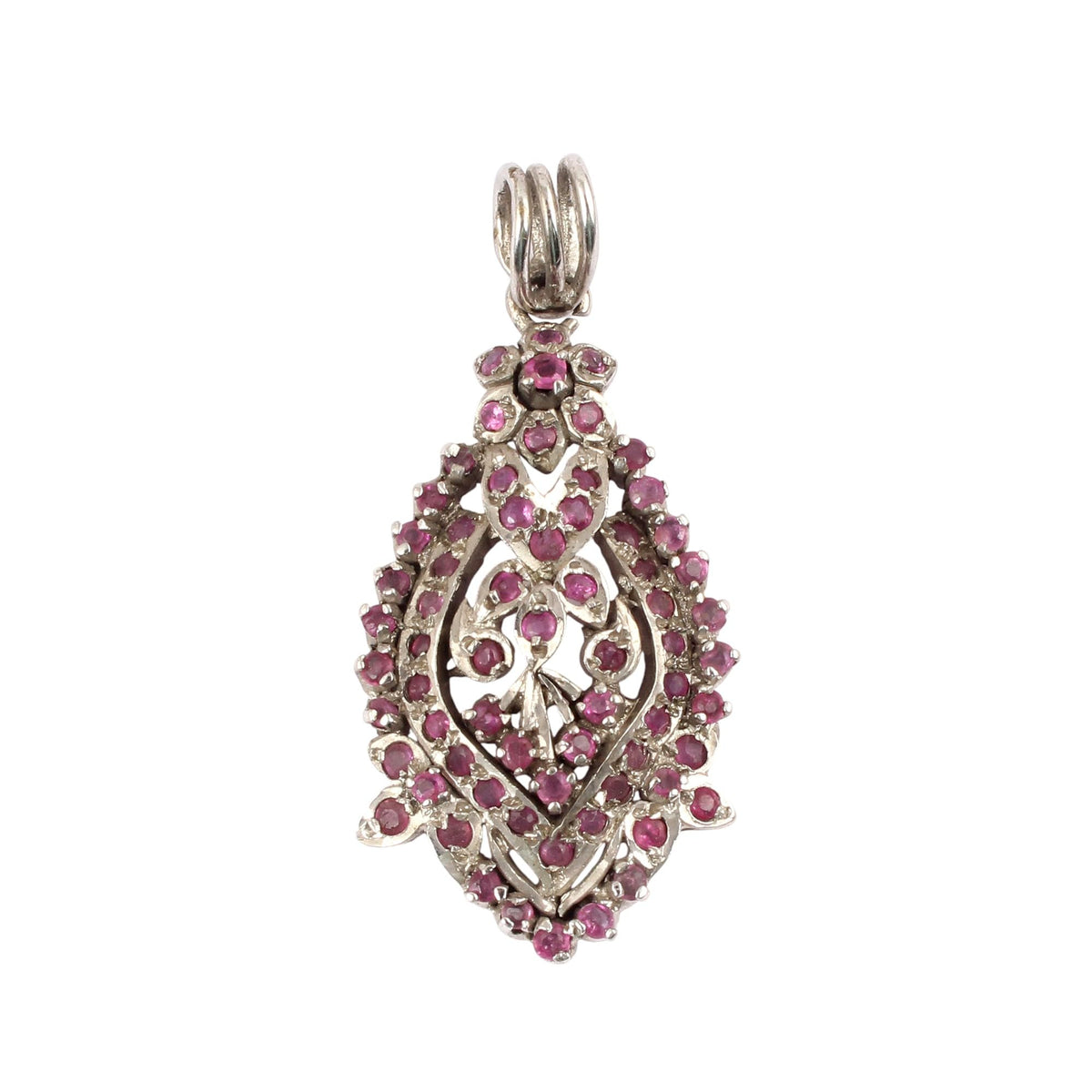 Natural Pink Ruby Pendant Vintage Faceted Gemstone Unique Artisan Jewelry Semiprecious Stone Jewelry