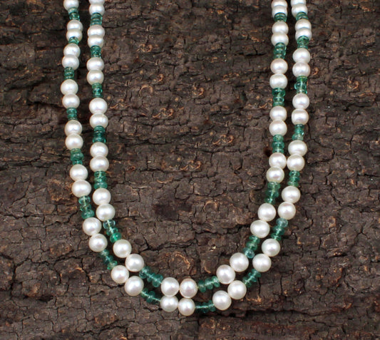 Pearl Emerald Round Beads