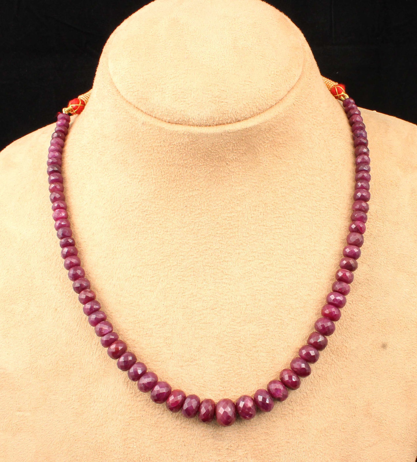 Natural Ruby Faceted Beads