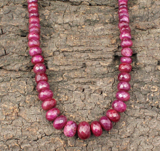 Natural Ruby Faceted Beads