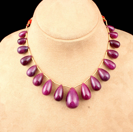 Ruby Drops Necklace Beads